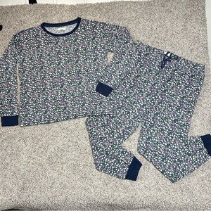 LC Lauren Conrad Purple Floral Pajama Set Women's Medium 2 Piece Sleep Set